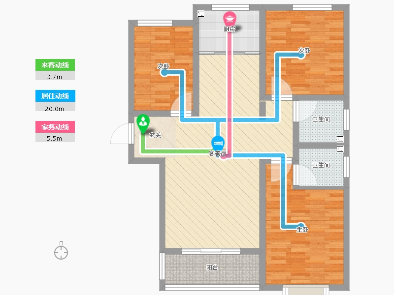 山西省-运城市-西建天茂城-85.24-户型库-动静线