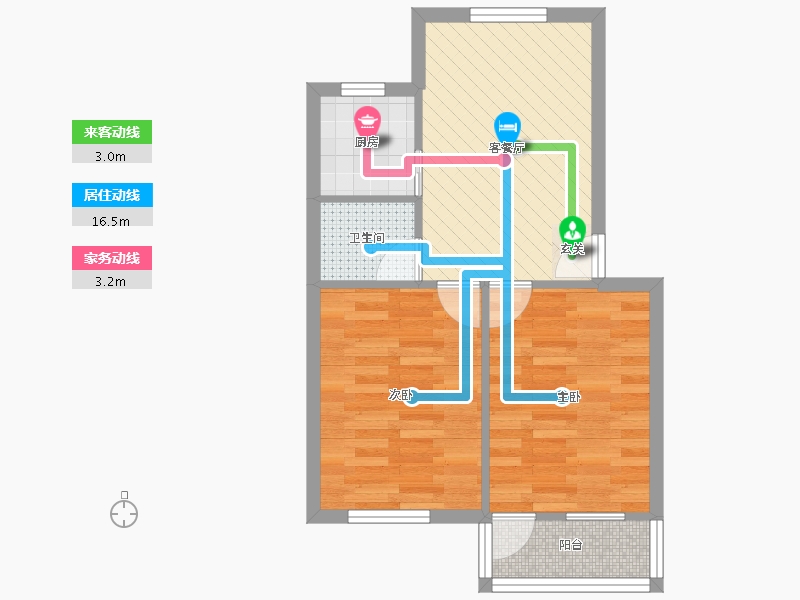 江苏省-苏州市-东港新村-48.10-户型库-动静线