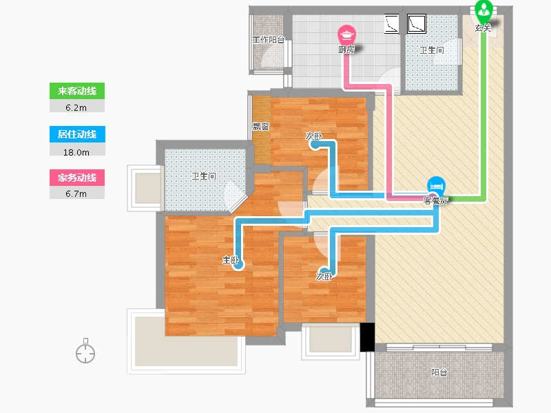 四川省-成都市-南城都汇6期-81.36-户型库-动静线