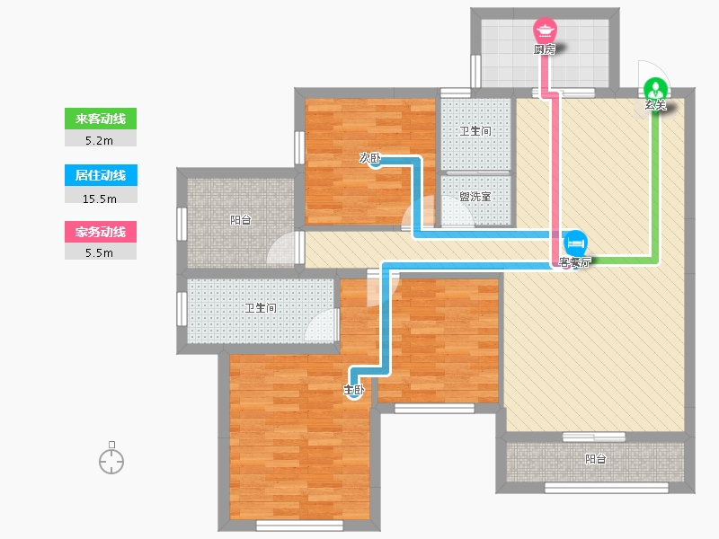 湖南省-常德市-紫御华府-95.84-户型库-动静线