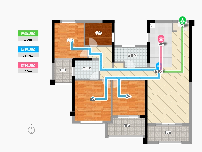 福建省-莆田市-皇庭美域-107.86-户型库-动静线