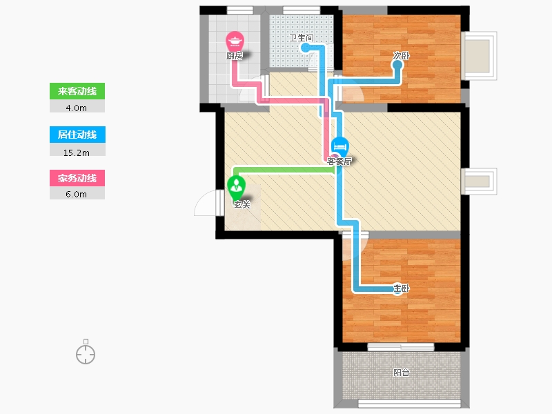 陕西省-西安市-林河春天2期爱度筑区-61.16-户型库-动静线