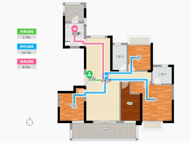 广西壮族自治区-南宁市-绿城春江明月-108.24-户型库-动静线