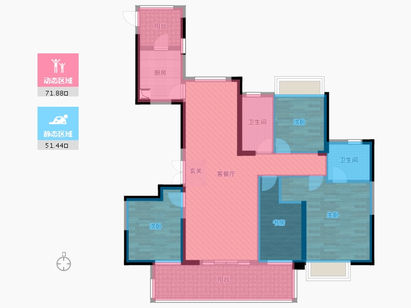 广西壮族自治区-南宁市-绿城春江明月-108.24-户型库-动静分区