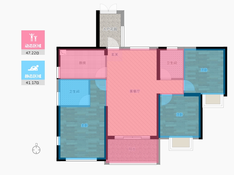 福建省-福州市-罗源湾滨海新城-81.79-户型库-动静分区