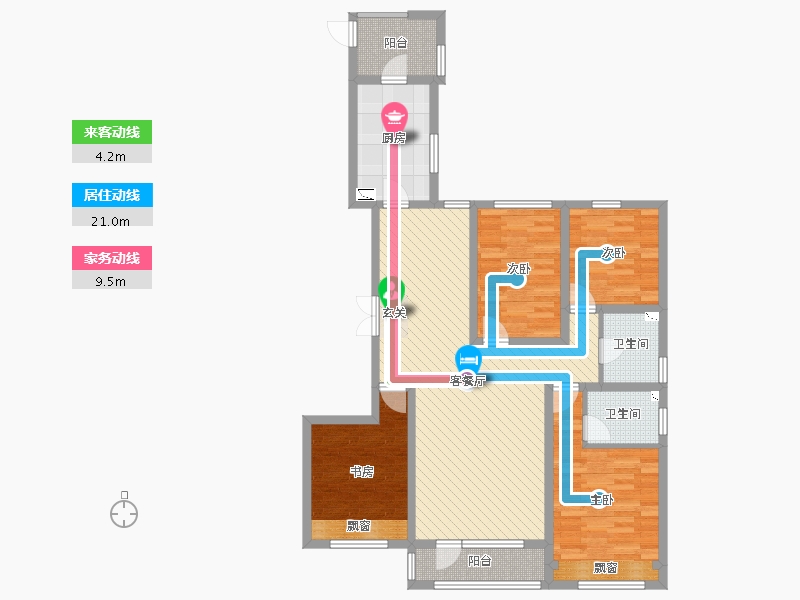 吉林省-长春市-天茂湖-107.58-户型库-动静线