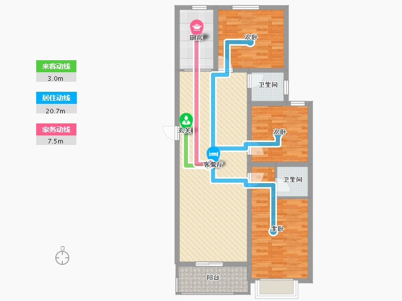 河北省-邢台市-清河县鸿祥国际三期-90.48-户型库-动静线