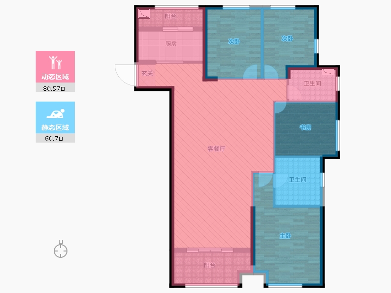 福建省-莆田市-涵江保利城新港桥小区-126.73-户型库-动静分区