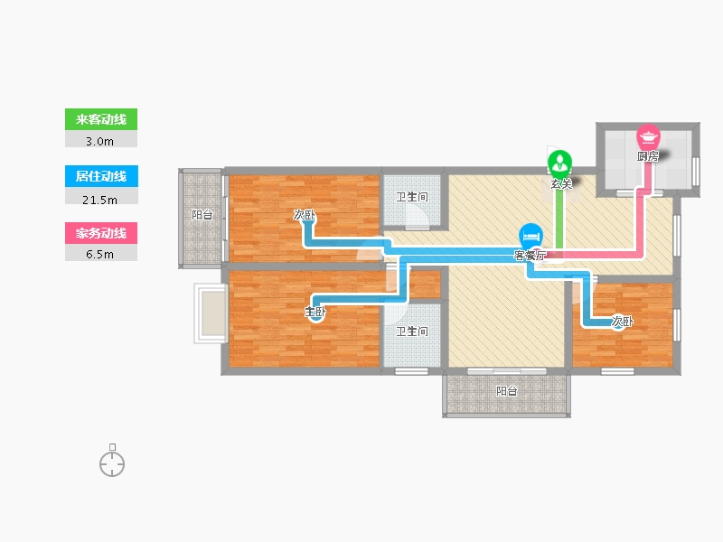 河北省-邢台市-鸿翔国际-90.89-户型库-动静线