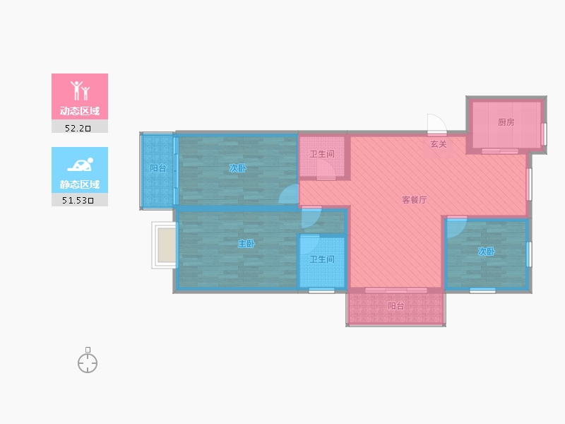 河北省-邢台市-鸿翔国际-90.89-户型库-动静分区