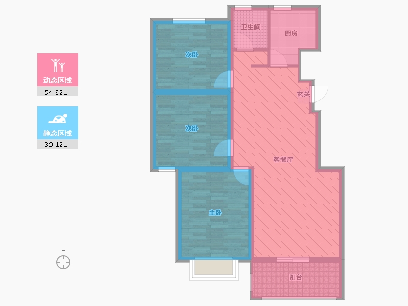 江苏省-盐城市-南苑小区-82.59-户型库-动静分区