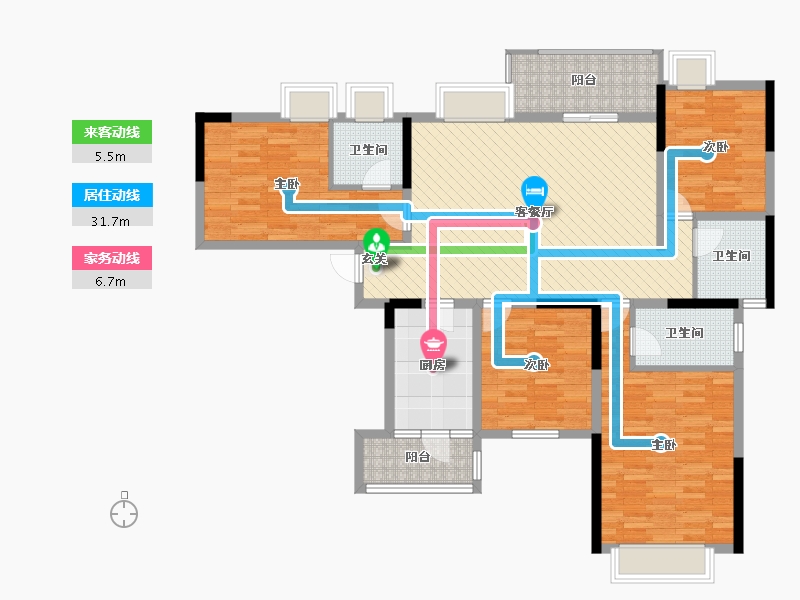 四川省-成都市-宁江大院-118.63-户型库-动静线