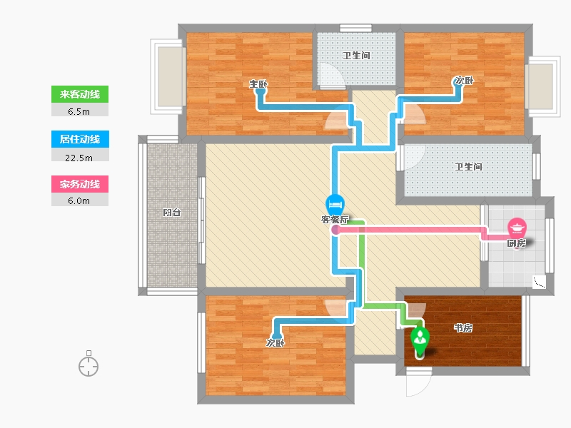 河南省-信阳市-怡和城南一号-103.88-户型库-动静线