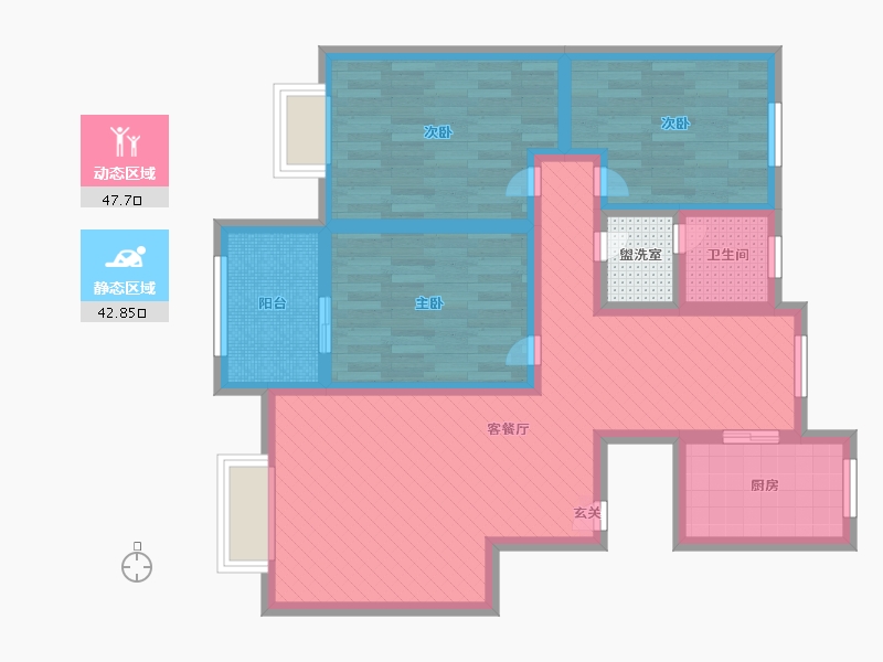 山东省-临沂市-澜泊湾-80.00-户型库-动静分区