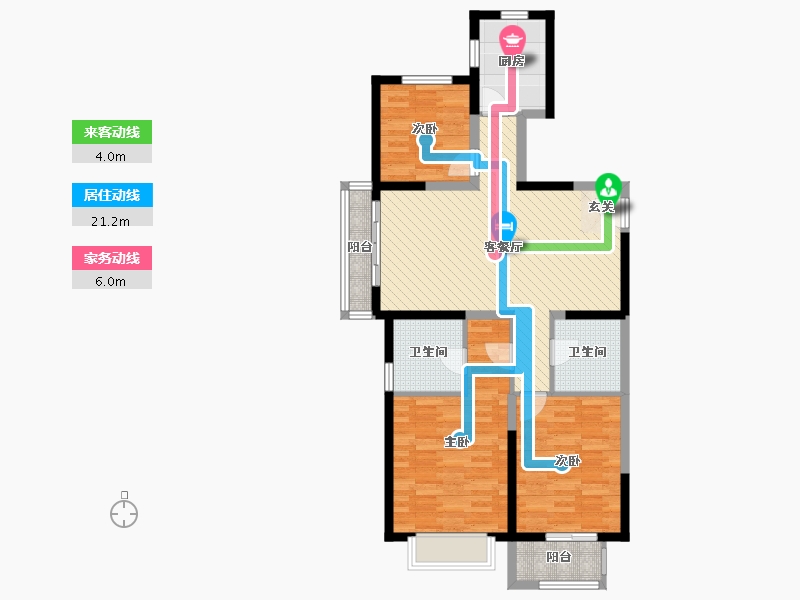 河北省-唐山市-翰林御府-85.27-户型库-动静线