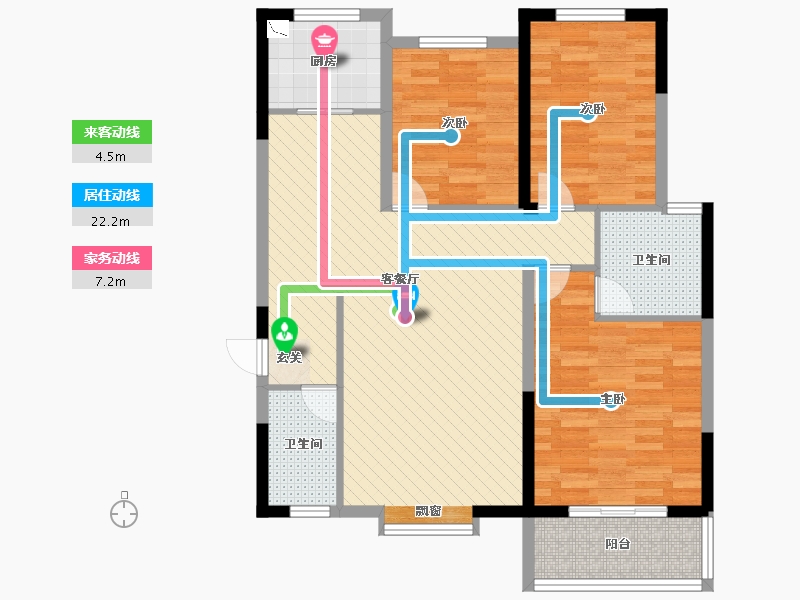 陕西省-渭南市-泰和苑-94.12-户型库-动静线