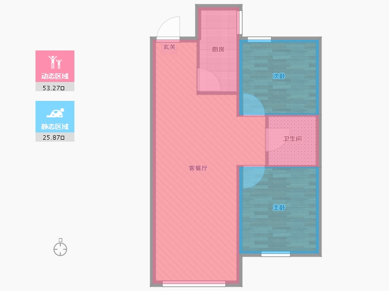 辽宁省-大连市-中华城-71.20-户型库-动静分区