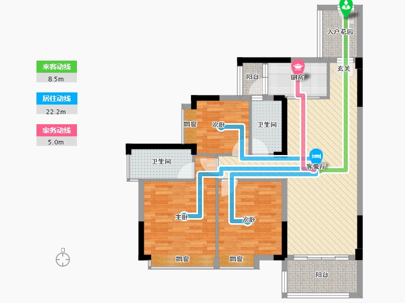 广东省-肇庆市-鸿景城-87.24-户型库-动静线