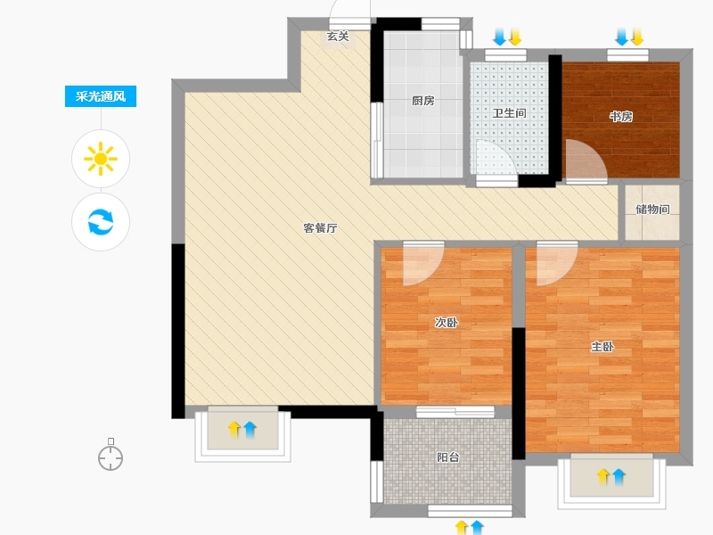 福建省-三明市-海翼天成-65.07-户型库-采光通风