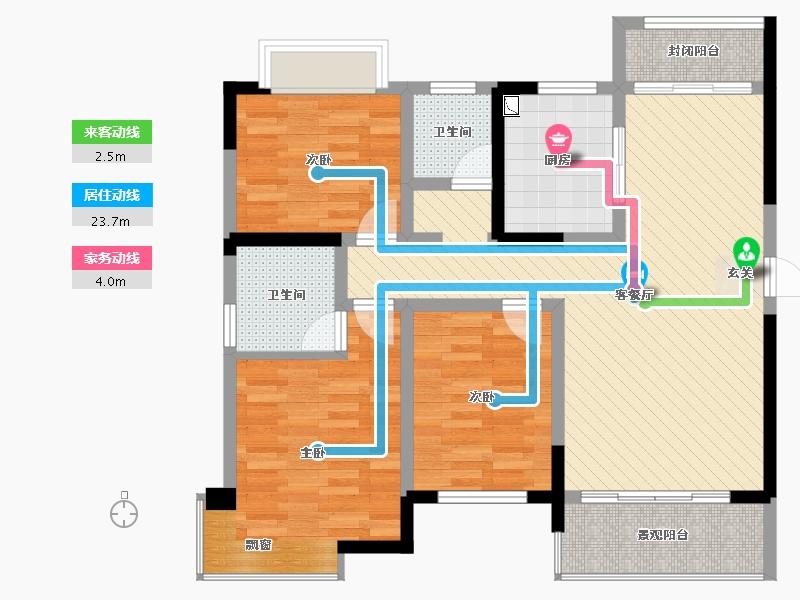 湖南省-株洲市-城发郦城-88.88-户型库-动静线