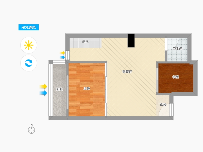 北京-北京市-清上园-35.56-户型库-采光通风