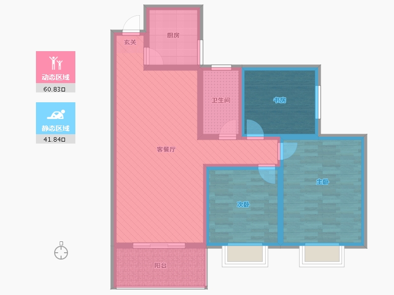 河南省-洛阳市-湖畔华庭-90.00-户型库-动静分区