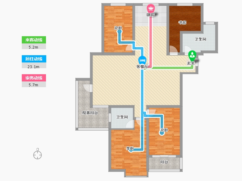 山东省-青岛市-香槟海岸-138.00-户型库-动静线