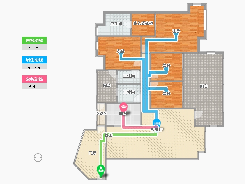 四川省-成都市-保利公园198玫瑰郡（偶数层）-159.30-户型库-动静线