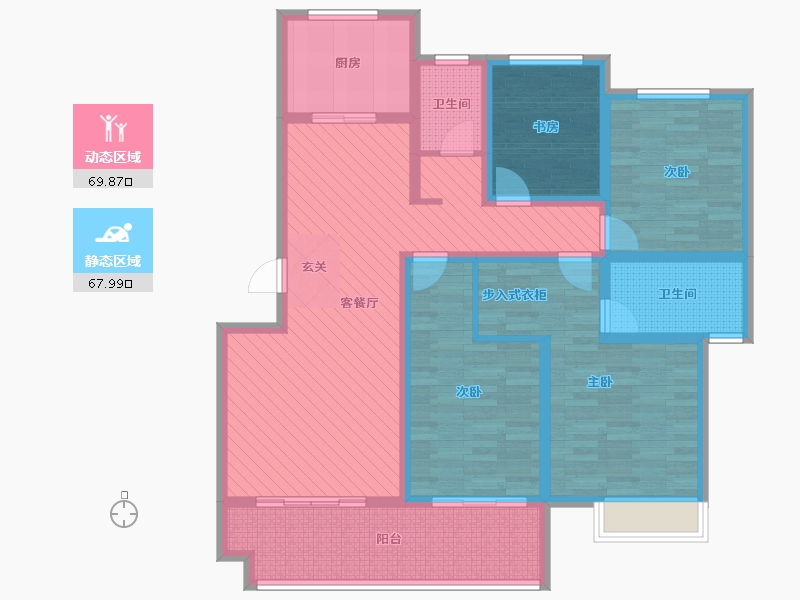 河南省-郑州市-郑西建业联盟新城-120.00-户型库-动静分区