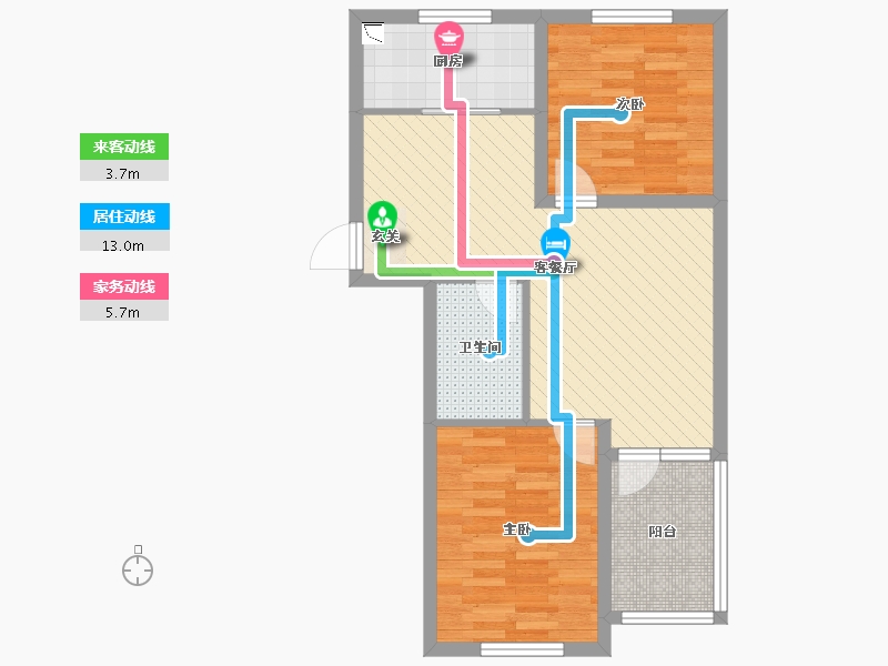 辽宁省-阜新市-宝地城-62.99-户型库-动静线