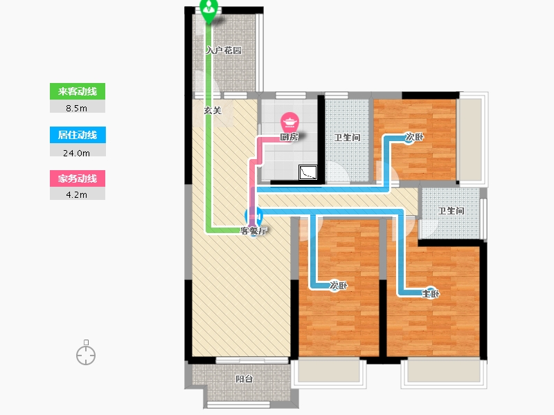 湖南省-常德市-滨江中心城-86.66-户型库-动静线