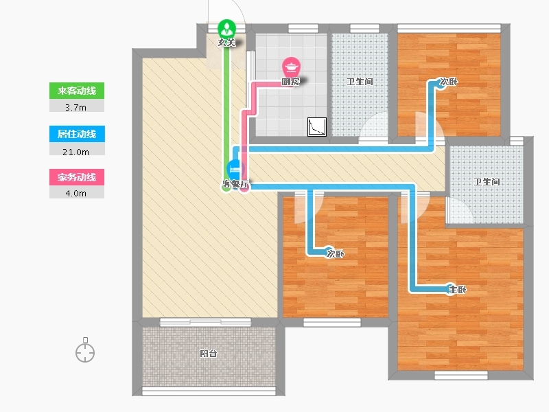 湖北省-黄冈市-珺伟新城时代-80.12-户型库-动静线