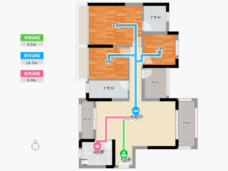 广东省-惠州市-深业高榜山1号-88.38-户型库-动静线