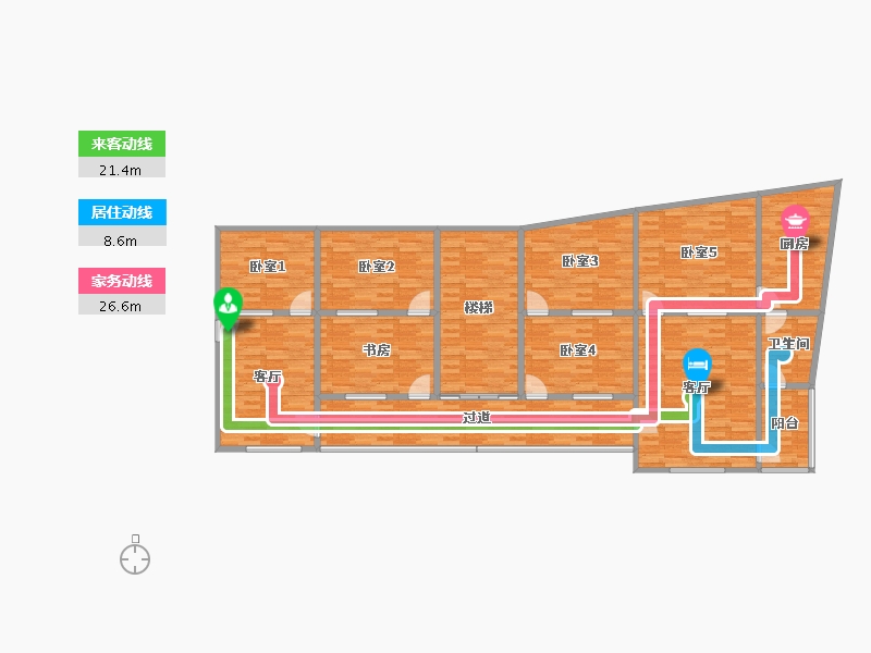 浙江省-杭州市-未知小区-158.13-户型库-动静线