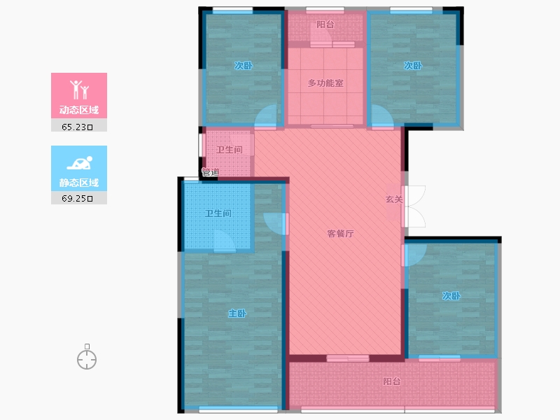 云南省-昆明市-银海泊岸-118.24-户型库-动静分区