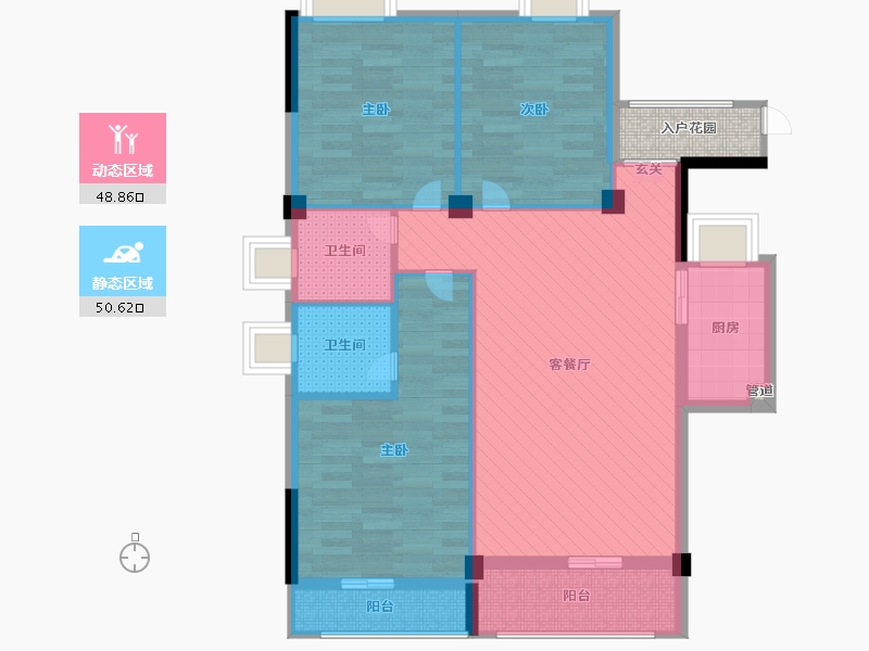 福建省-福州市-闽清坂东华侨城-92.00-户型库-动静分区