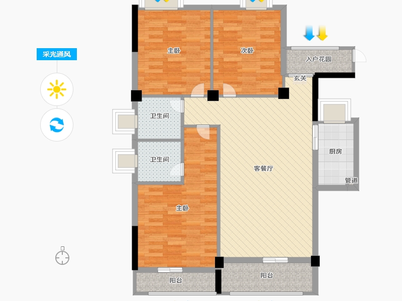 福建省-福州市-闽清坂东华侨城-92.00-户型库-采光通风