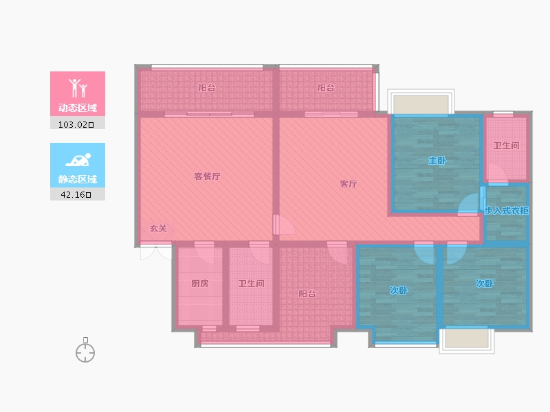 四川省-巴中市-中交王府景-124.92-户型库-动静分区