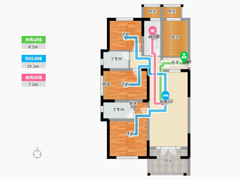 湖北省-武汉市-保利拉菲-100.43-户型库-动静线