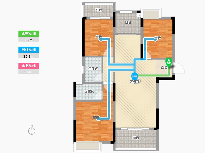 福建省-龙岩市-富力建发尚悦居-96.41-户型库-动静线