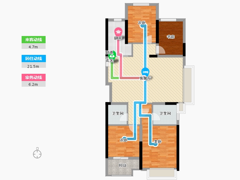 浙江省-杭州市-雅居乐-97.51-户型库-动静线