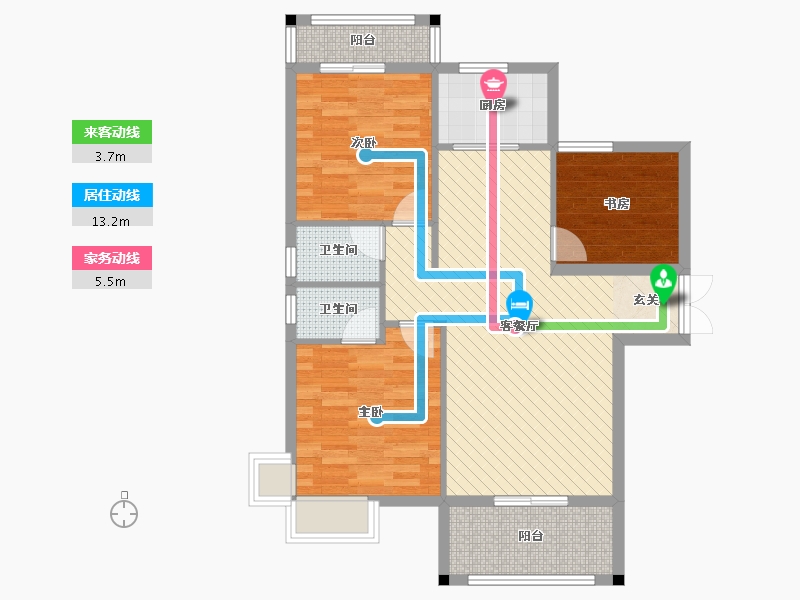 湖北省-天门市-汉旺世纪城-78.53-户型库-动静线