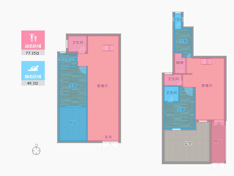 福建省-福州市-世贸上游墅-126.00-户型库-动静分区