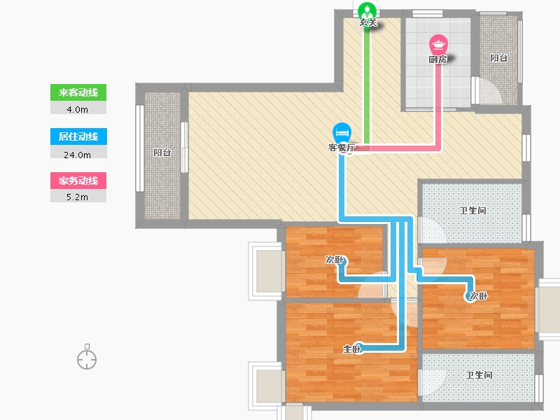 福建省-泉州市-洋内亭嘉园-85.60-户型库-动静线