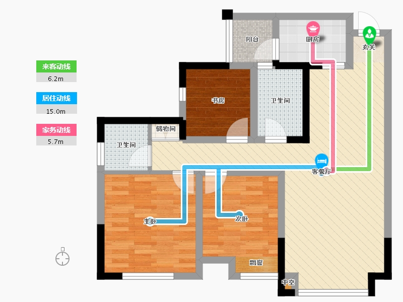 四川省-宜宾市-凤凰城-73.32-户型库-动静线