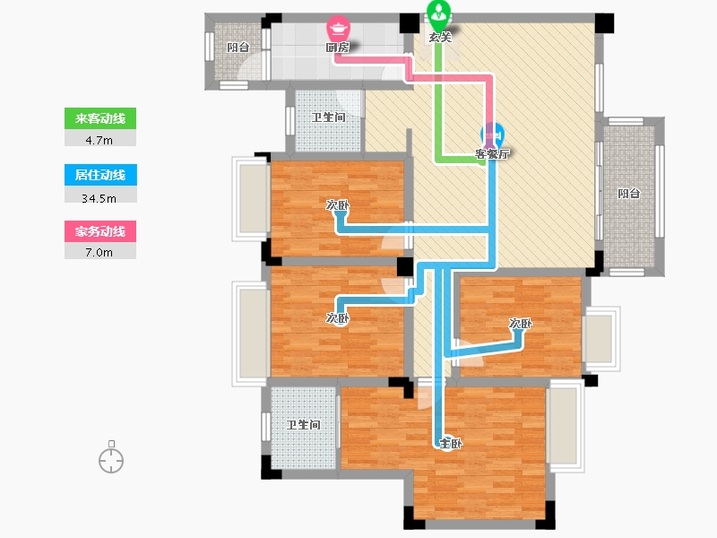 贵州省-黔西南布依族苗族自治州-飞扬华府-112.91-户型库-动静线