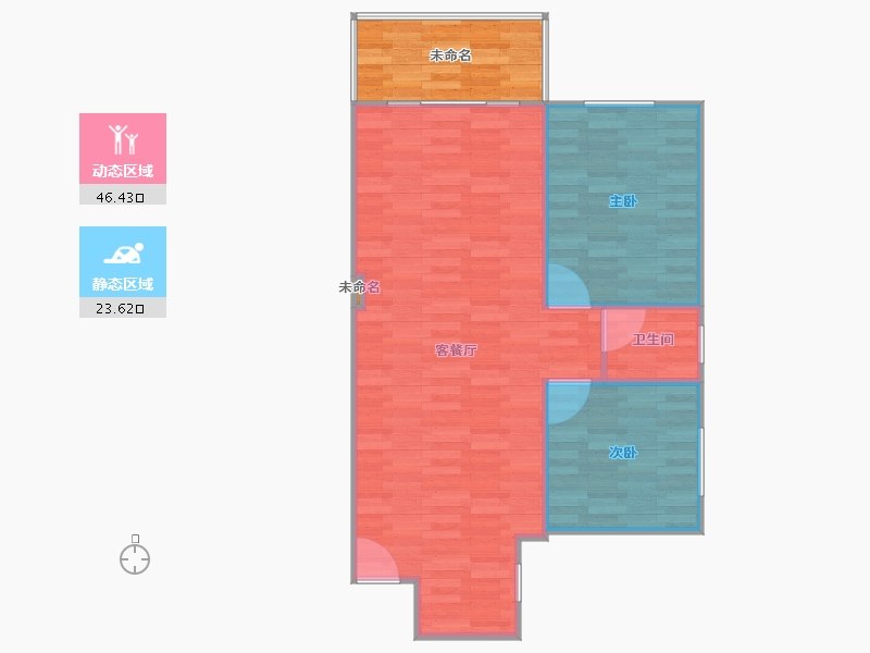 浙江省-杭州市-未知小区-73.46-户型库-动静分区