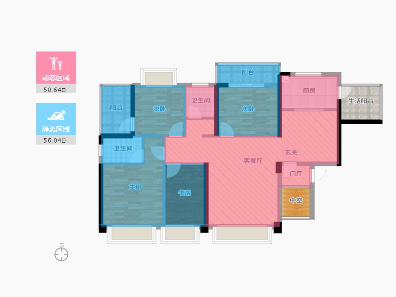 贵州省-毕节市-国林春天-100.87-户型库-动静分区