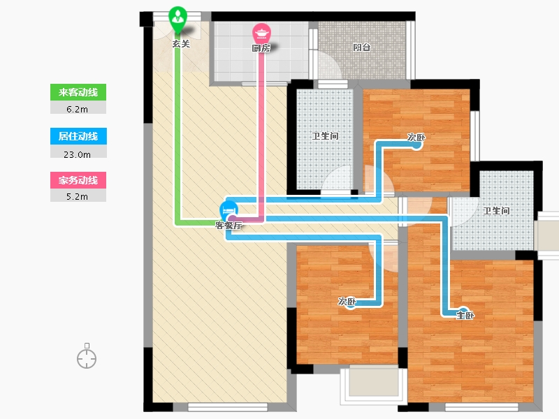 四川省-广元市-邦泰天誉-82.97-户型库-动静线