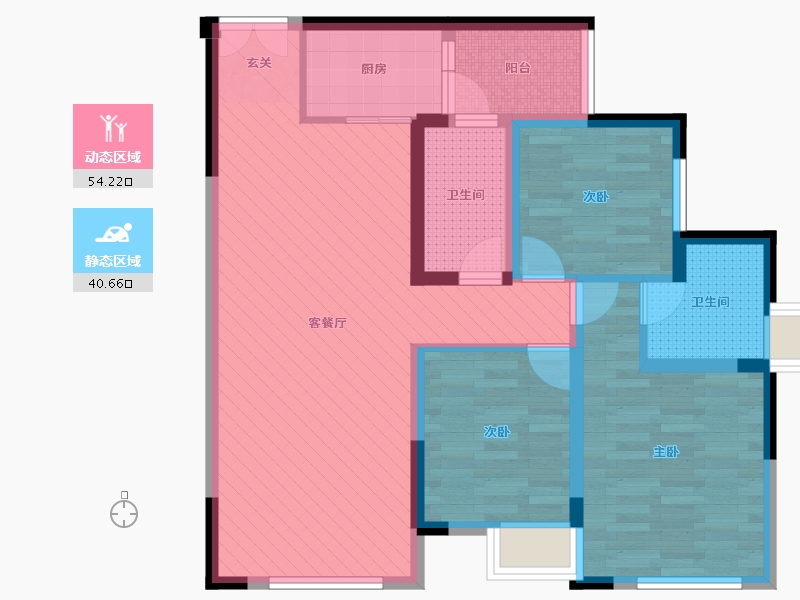 四川省-广元市-邦泰天誉-82.97-户型库-动静分区